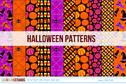 Halloween digital patterns, a Pattern Graphic by Laureling Studios (Thumbnail 1 of 3)