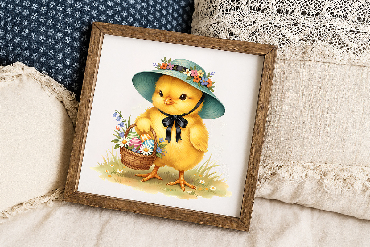 Vintage Easter Chick Png, an Illustration by Libby Wishes (Photo 5 of 5)