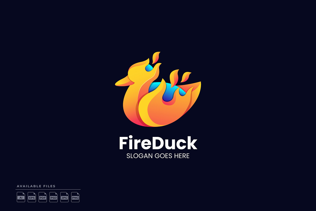Fire Duck Logo Template, a Branding & Logo Template by Zeer Graphic