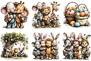 Watercolor Safari Easter Animals Cli, an Illustration by Sublimation Artist (Thumbnail 4 of 7)