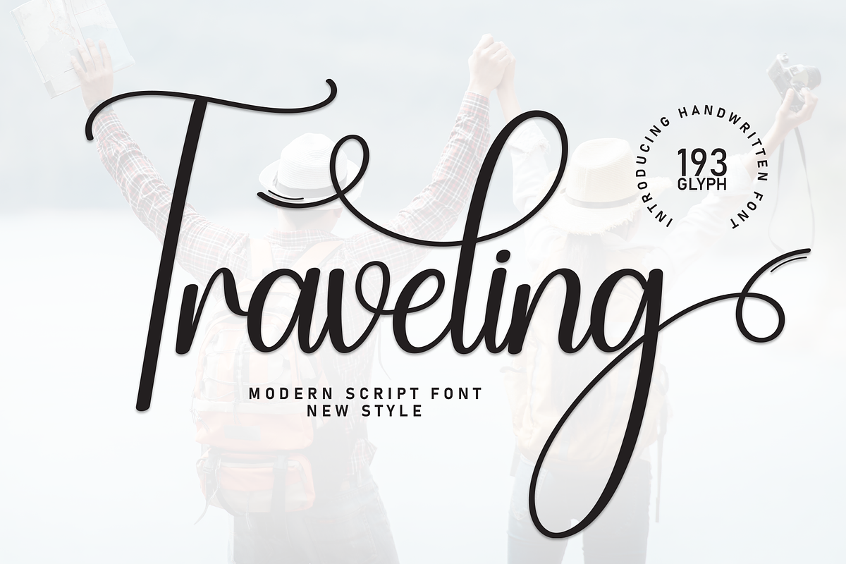 Traveling | Script Font, a Handwritten Font by Scratchones (Photo 1 of 9)