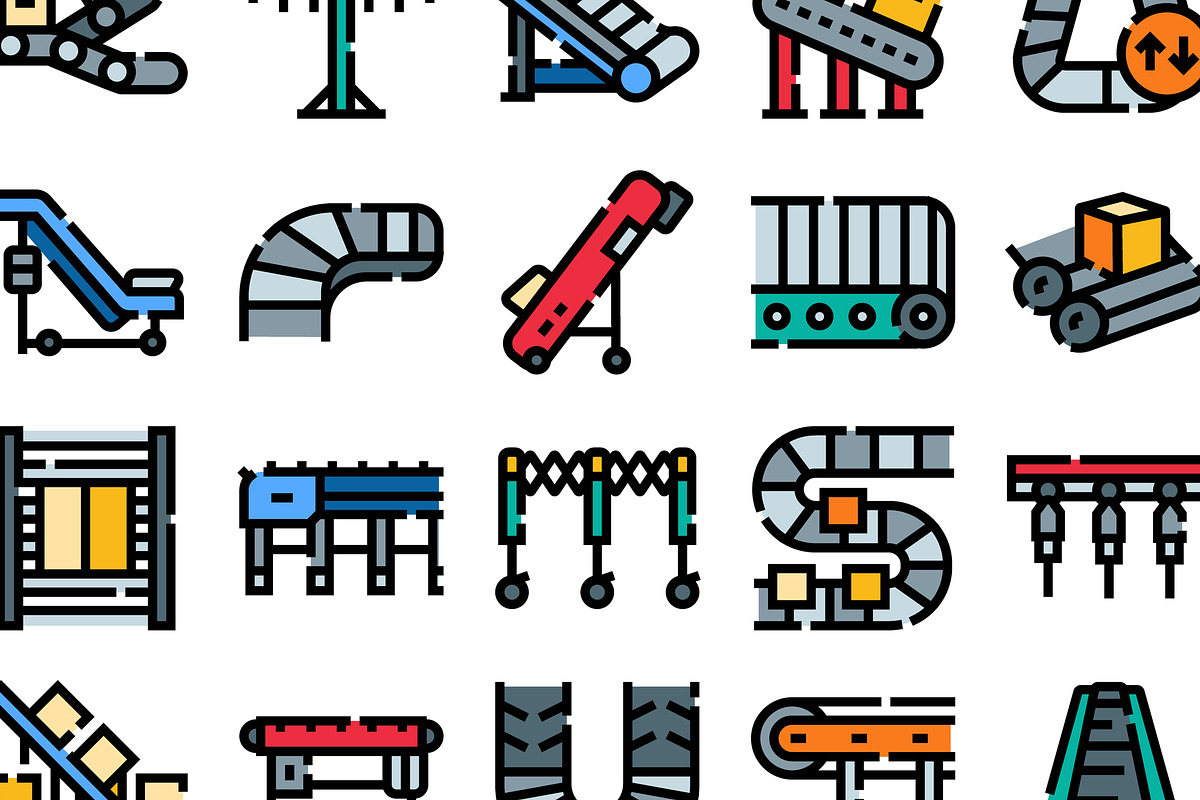 Conveyor belt systems moving, an Object Graphic by pikepicture (Photo 3 of 3)