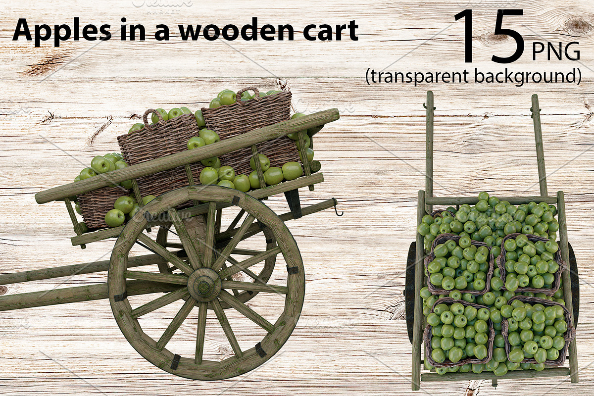 Apples in a wooden cart stock photo containing cart and fruit, a Food & Drink Photo by Tempera (Photo 1 of 2)