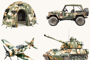 Cute little Soldiers Clipart Bundle, a Person Illustration by SparkyDesignsUS (Thumbnail 5 of 9)