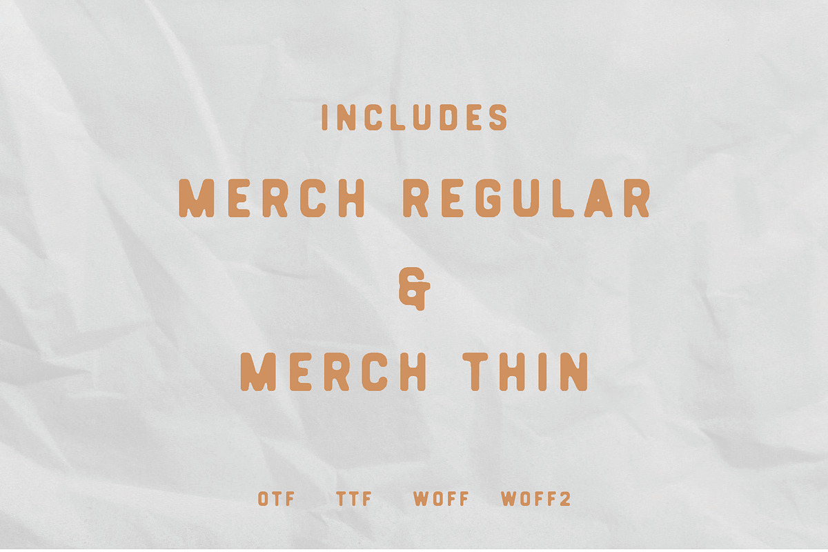 Merch Regular + Thin, a Sans Serif Font by Midnight Grim (Photo 5 of 6)