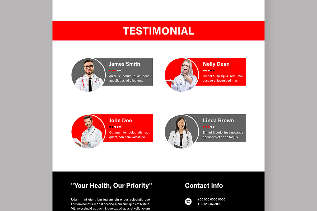 Health Care Email Newsletter, an UI Kit Template by MightyDesign (Photo 5 of 9)