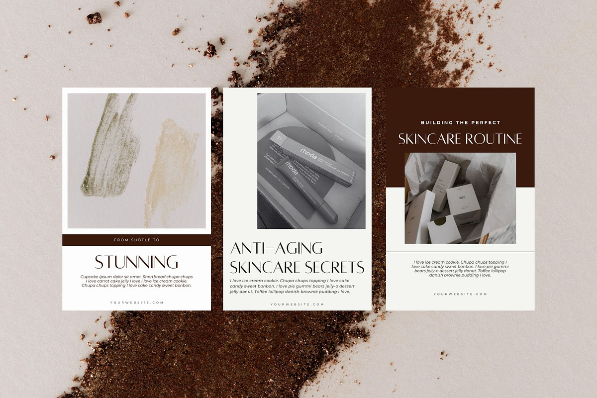 Beauty Blogger Pinterest Templates, a Social Media Template by Blush Created (Photo 6 of 9)