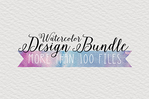 HUGE Watercolor Design Bundle SALE