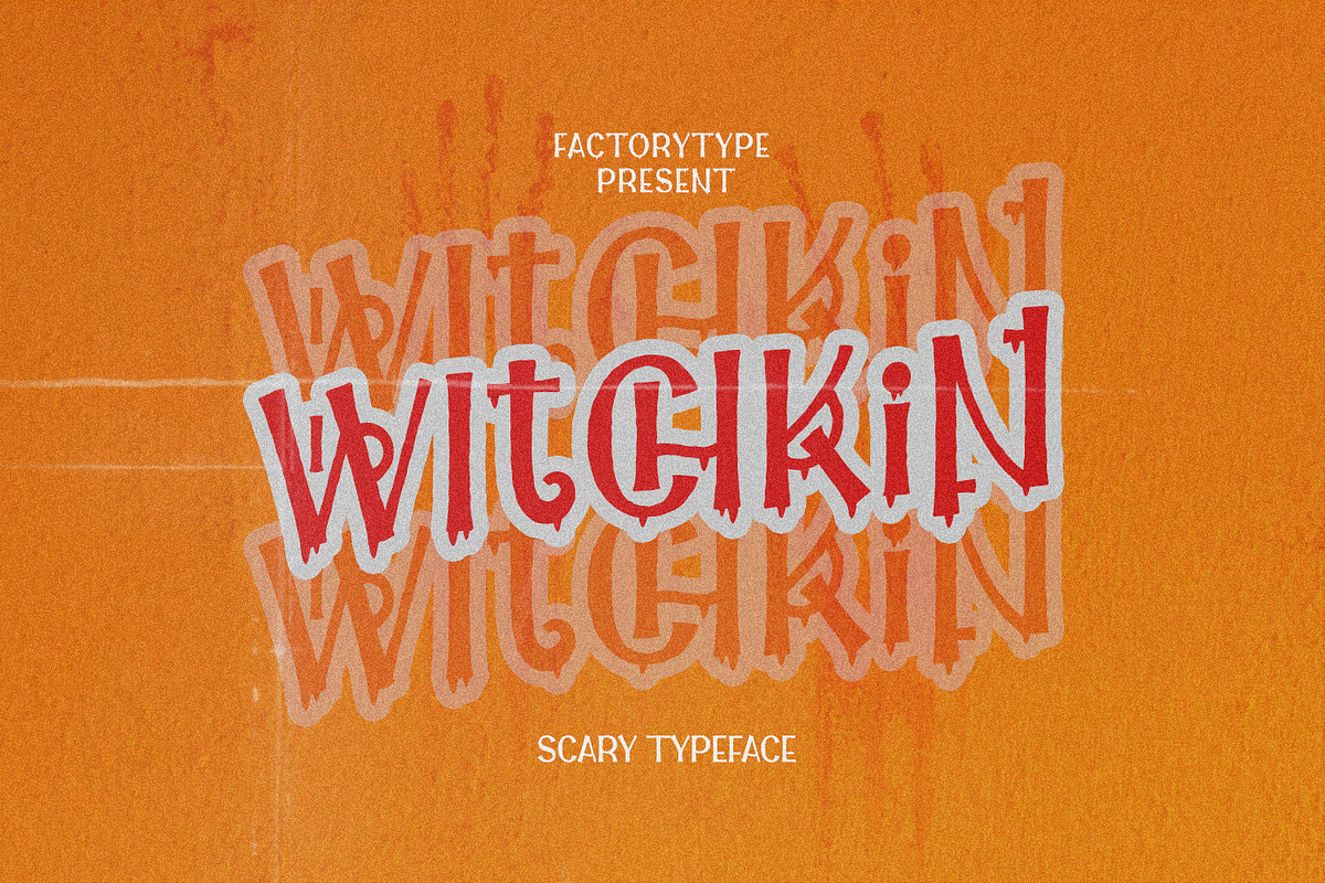 Witchkin - Scary Font, a Handwritten Font by FactoryType Studio (Photo 1 of 13)