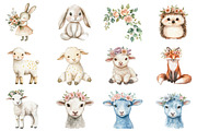 Sweet Woodland Floral Animal, an Illustration by CitraGraphics (Thumbnail 4 of 5)
