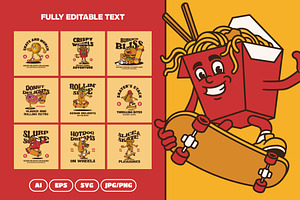 Food Retro Characters