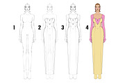 Fashion Figure Stamps for Procreate, a Person Illustration by designs.svkl (Thumbnail 6 of 6)