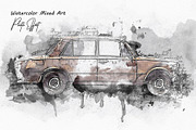 Watercolor Mixed Media Art Effect, an Action Add-On by Photoshop Action (Thumbnail 1 of 12)
