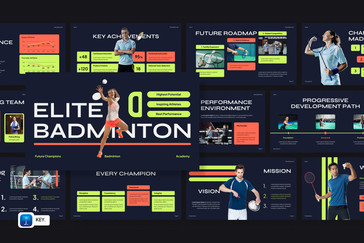 Elite Badminton Keynote, a Presentation Template by Loin Studio (Photo 1 of 4)