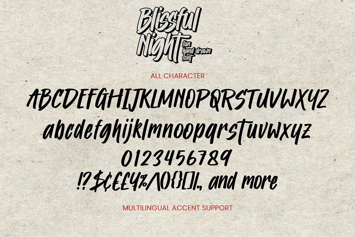 Blissful Night – Quick Brush Font, a Handwritten Font by Gassstype (Photo 6 of 8)