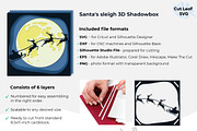 Santa SVG 3d Shadow box, Christmas, a Seasonal Illustration by CutLeafSvg (Thumbnail 4 of 6)