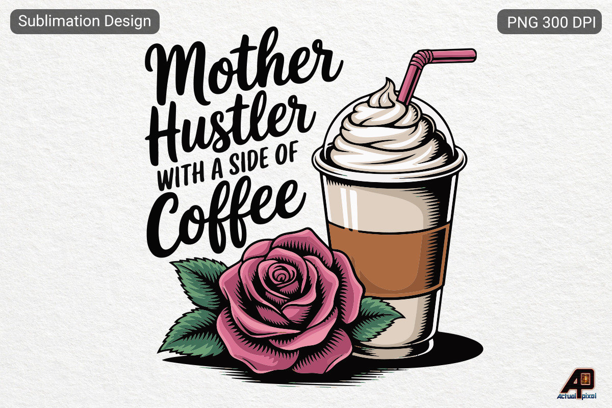 Mom Coffee SVG Sublimation Bundle, an Illustration by Actual Pixel (Photo 4 of 15)