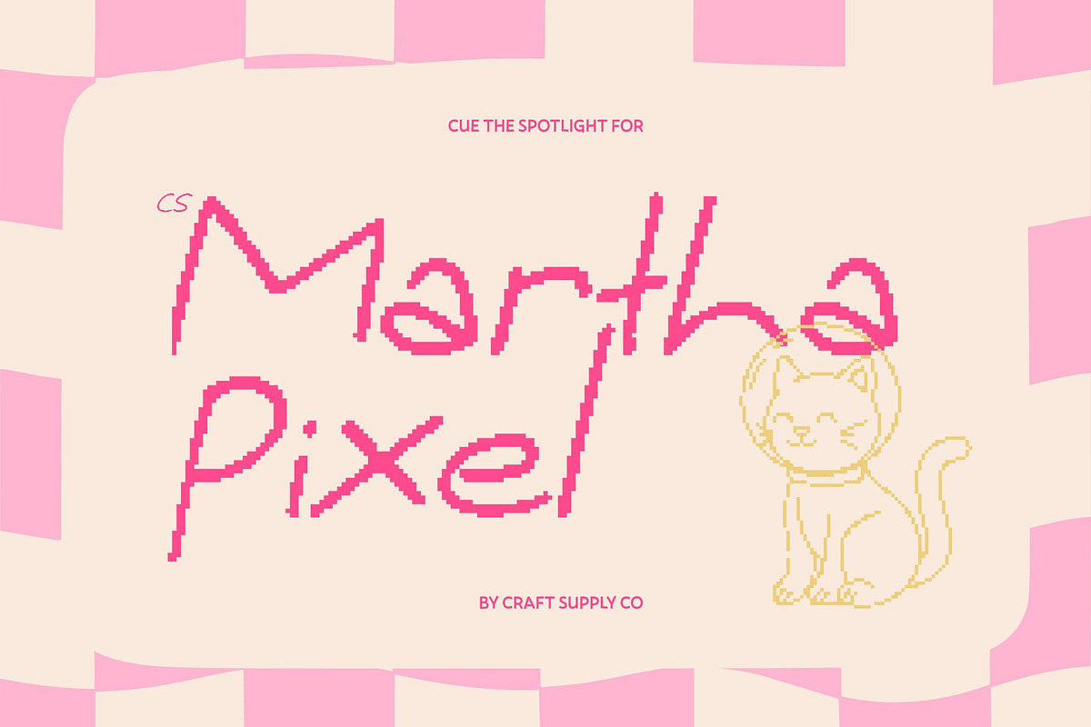 CS Martha Pixel, a Handwritten Font by Craft Supply Co. (Photo 1 of 8)