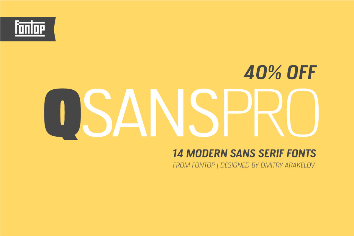 Q SANS PRO font family, a Sans Serif Font by Fontop (Photo 12 of 12)