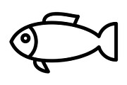 Fish icon, an Outline Icon by Sumberpangan (Thumbnail 2 of 5)