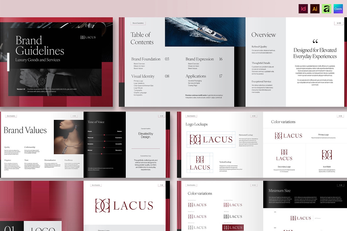 Luxury Brand Guidelines Template, a Brochure Template by BrandPacks (Photo 1 of 7)