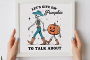 Cowboy Skeleton Pumpkin Halloween PN, a Graphic by olgasallom (Thumbnail 2 of 3)