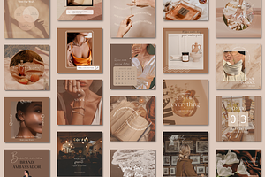 Brown Instagram Post Template CANVA