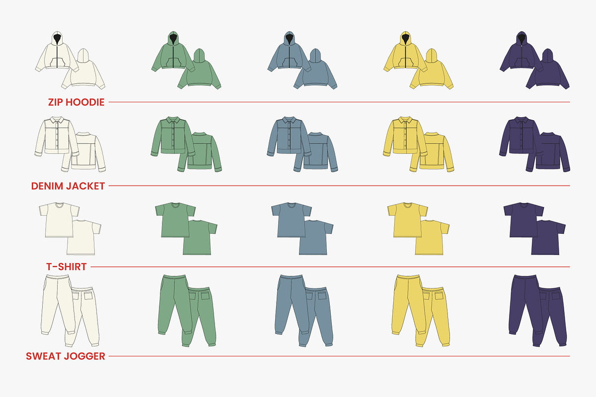 Apparel Vector Mockup Bundle, an Apparel Mockup by S.i. Graphics (Photo 5 of 8)