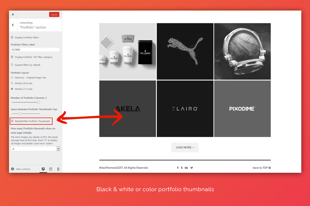 Portifo - portfolio WordPress theme, a WordPress Template by NiteoThemes (Photo 4 of 6)