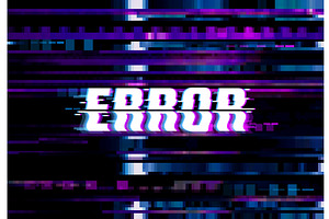 Error Page With Glitch Effect