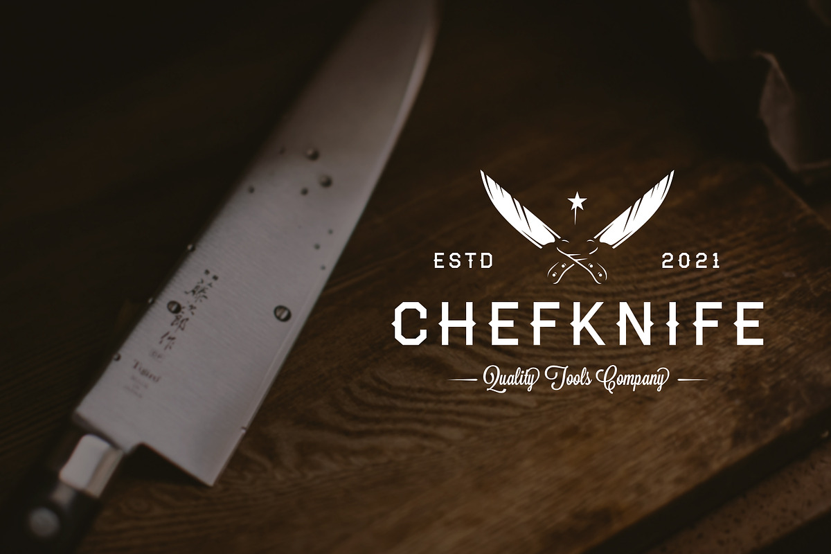 Chef Knife Vector Logo Template, a Branding & Logo Template by vectorwithin (Photo 2 of 3)