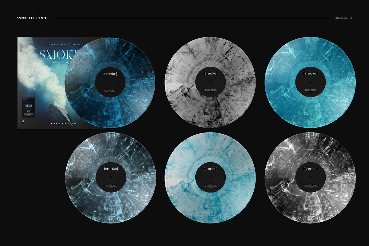 Vinyl Record & Cover Mockup Set, a Merchandise Mockup by creatsy5 (Photo 17 of 54)