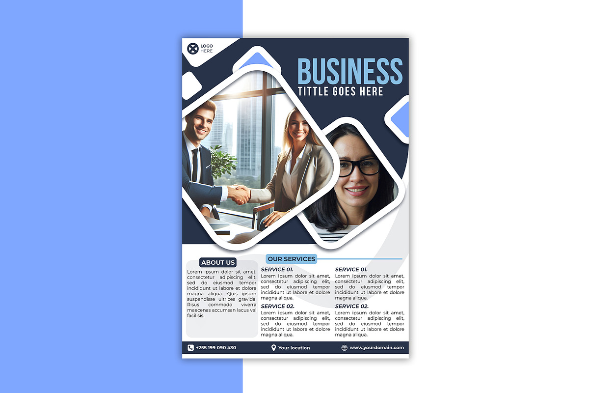 9 A4 Professional Flyer Templates, a Marketing Template by Triple M Graphics (Photo 2 of 10)