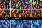 12 Nova's Crystals Seamless Patterns, a Pattern Graphic by Inknfolly (Thumbnail 1 of 7)