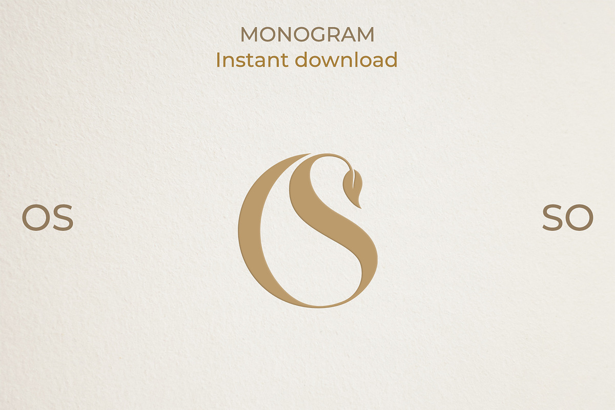 OS SO Wedding Monogram Logo, a Branding & Logo Template by LogoAV (Photo 1 of 6)