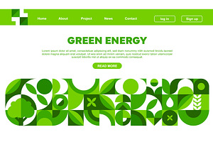 Ecology company landing page, a Decorative Illustration by Buch&Bee