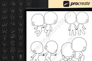 100 Procreate Chibi Couple Stamp, a Brush Add-On by DrawingStoryShop (Thumbnail 4 of 6)