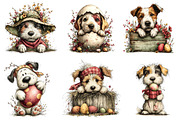 Whimsical Easter Dogs Clipart, an Illustration by Dream Creation (Thumbnail 5 of 6)