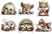 Cute Animals Lying Down Clipart, an Illustration by Craft Nest (Thumbnail 3 of 11)