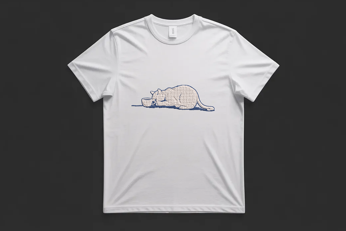 Tired Sleeping Cat with Coffee File, an Illustration by Purpose Ekbal (Photo 2 of 3)