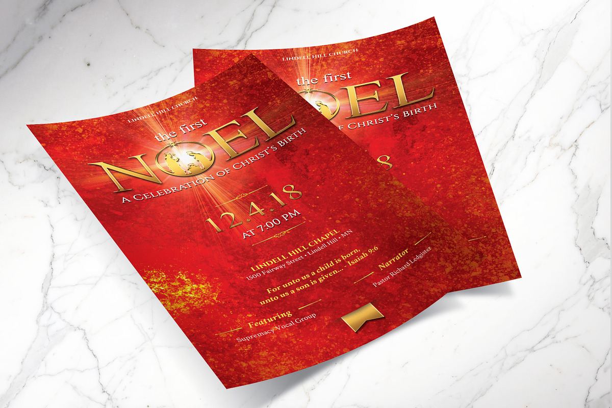 Christmas Concert Flyer Photoshop, a Flyer Template by Godserv Designs (Photo 3 of 9)