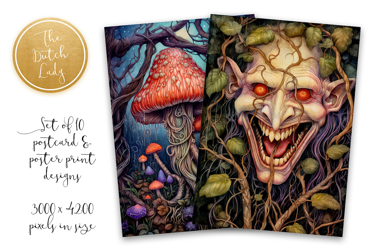 Halloween Postcards & Art Prints, a Seasonal Illustration by The Dutch ...