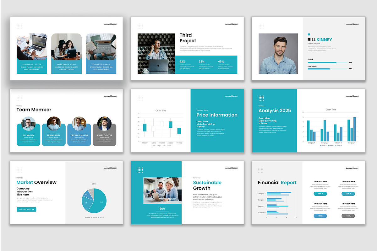 Annual Report Presentation Template preview 6