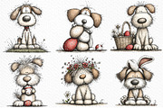 Whimsical Easter Dog Clipart, an Illustration by Craft Nest (Thumbnail 3 of 11)