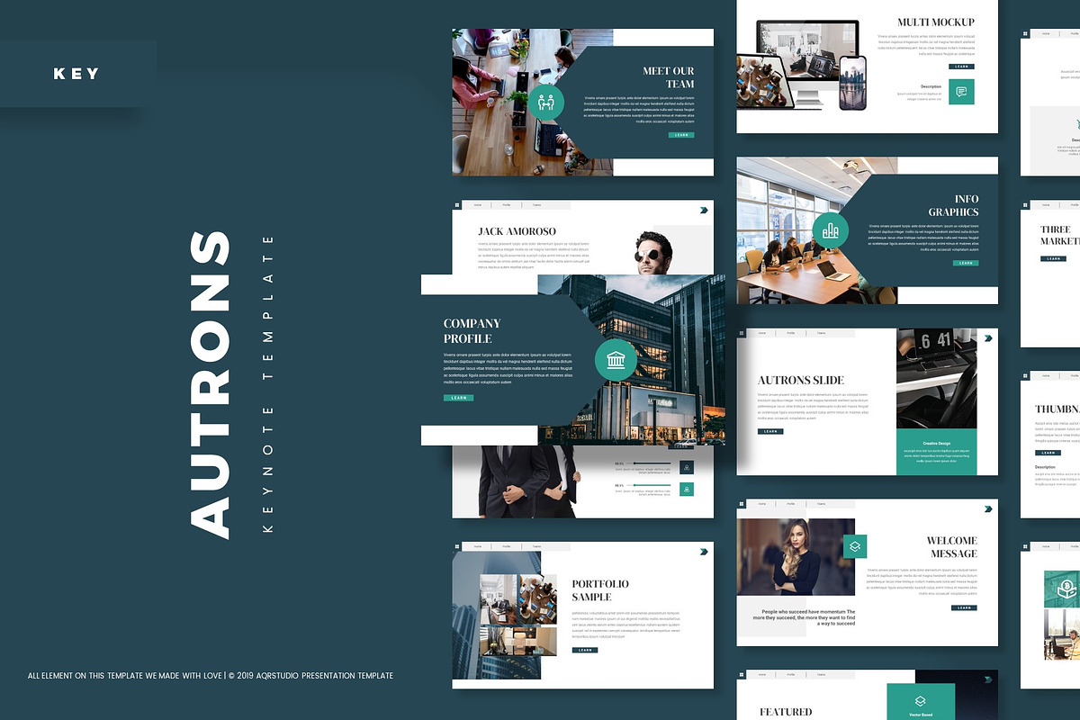 Autrons - Keynote Template, a Presentation Template by AQR Studio