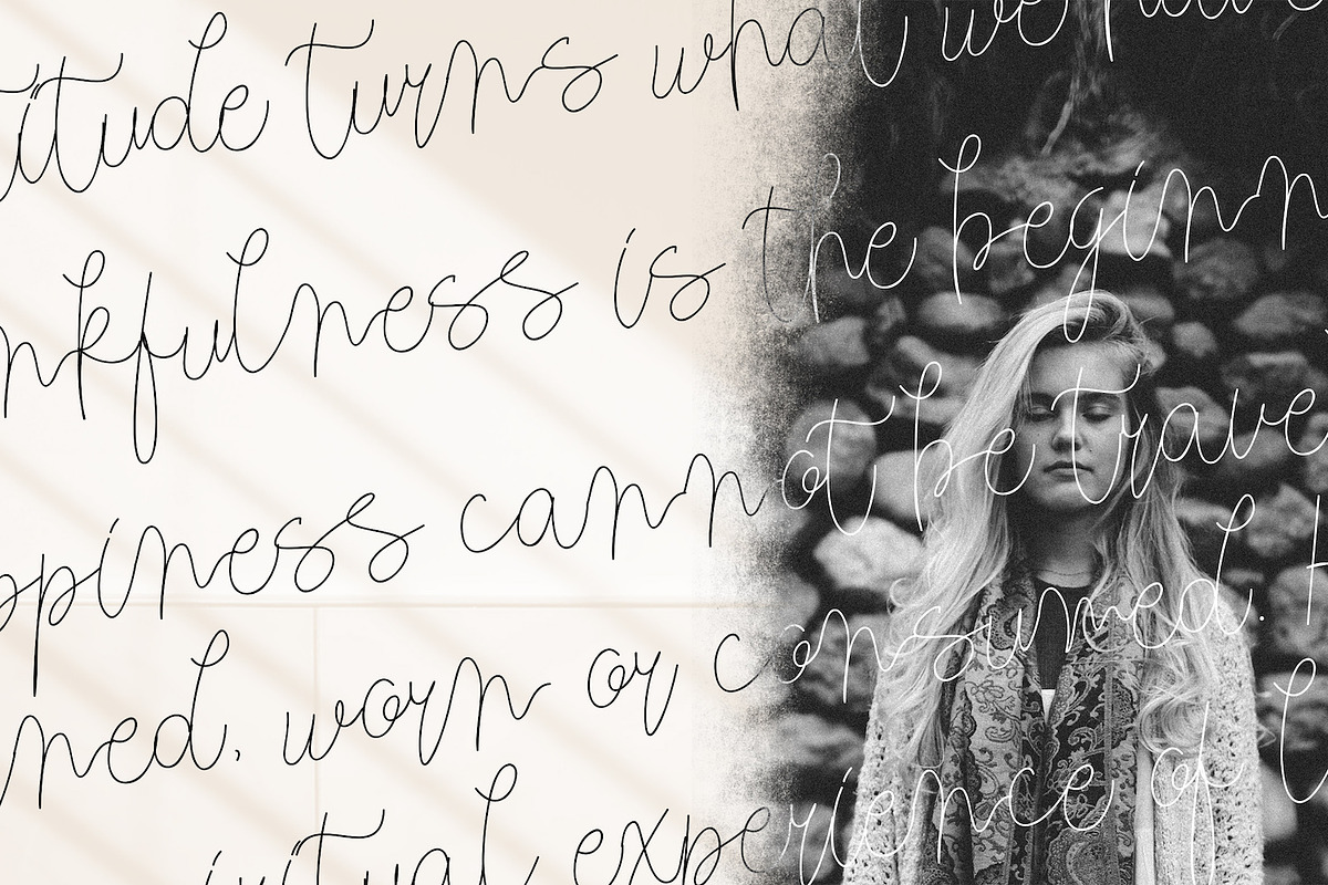 Justhin - Monoline Script Font preview 4