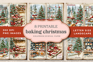 Baking Christmas Scrapbook Pages
