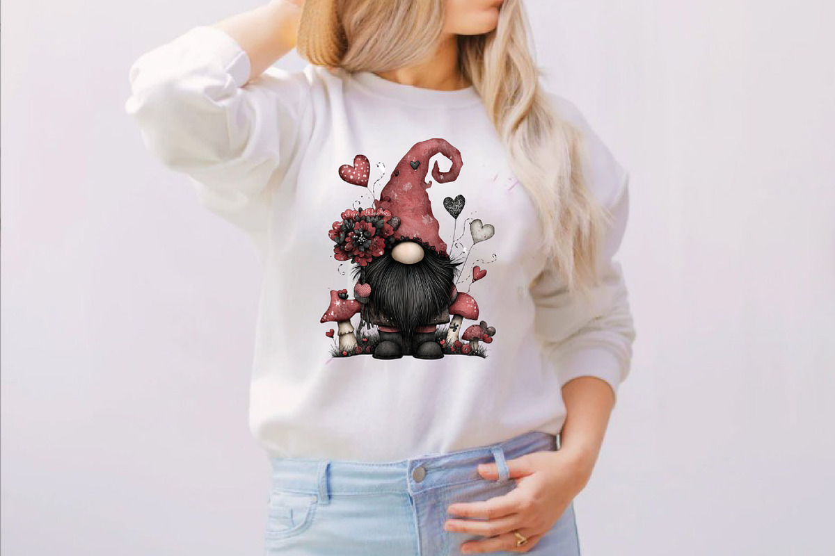 Watercolor Valentines Day Gnome Clip, an Illustration by SVGArt (Photo 5 of 8)