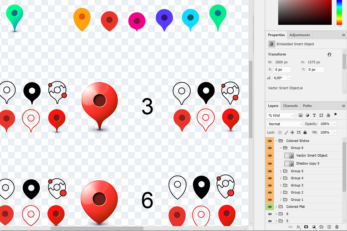 54 Vector Map Pointers, an Icon by Alexey Yarkin (Photo 3 of 3)