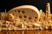 Cheese City. 36 images, a Food Illustration by Handmadefont (Thumbnail 3 of 11)